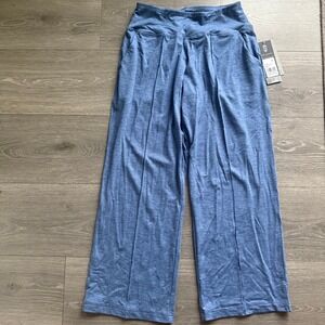 Free Country Women Wide Leg‎ Pants Blue Heathered Knit Lounge Casual XS NWT